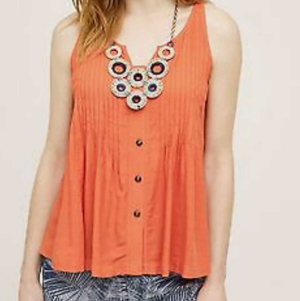 Maeve Saona Swing button down Bohemian tank top